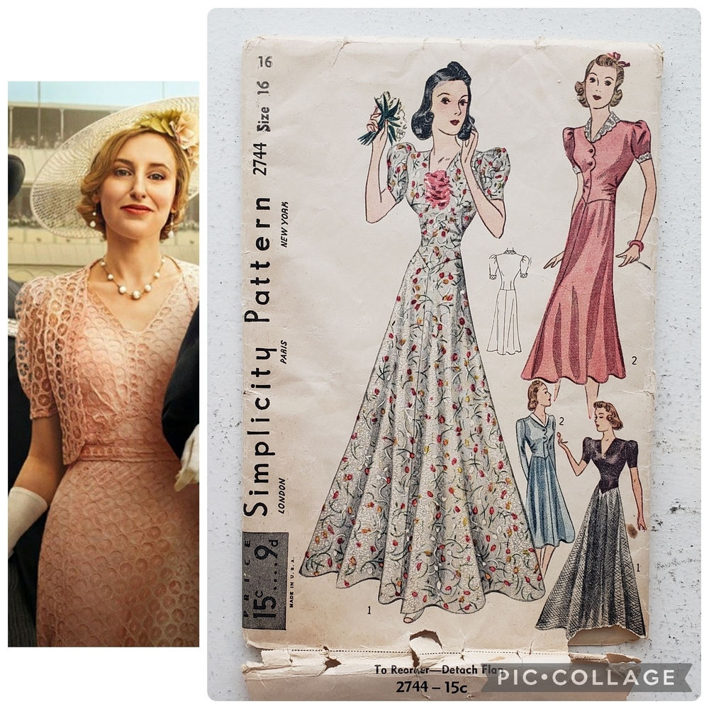 Simplicity Pink Lace Long Sleeve Dress Pattern